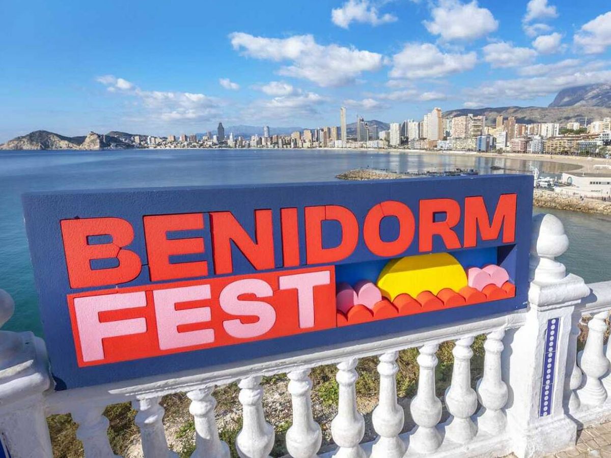 Foto: Imagen de Benidorm con el logo del Benidorm Fest. (RTVE)