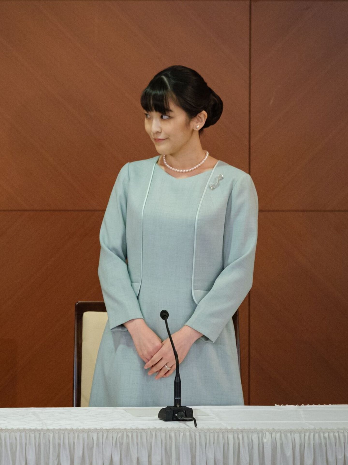 La princesa Mako de Japón, en una conferencia en Tokio. (EFE/Nicolas Datiche)