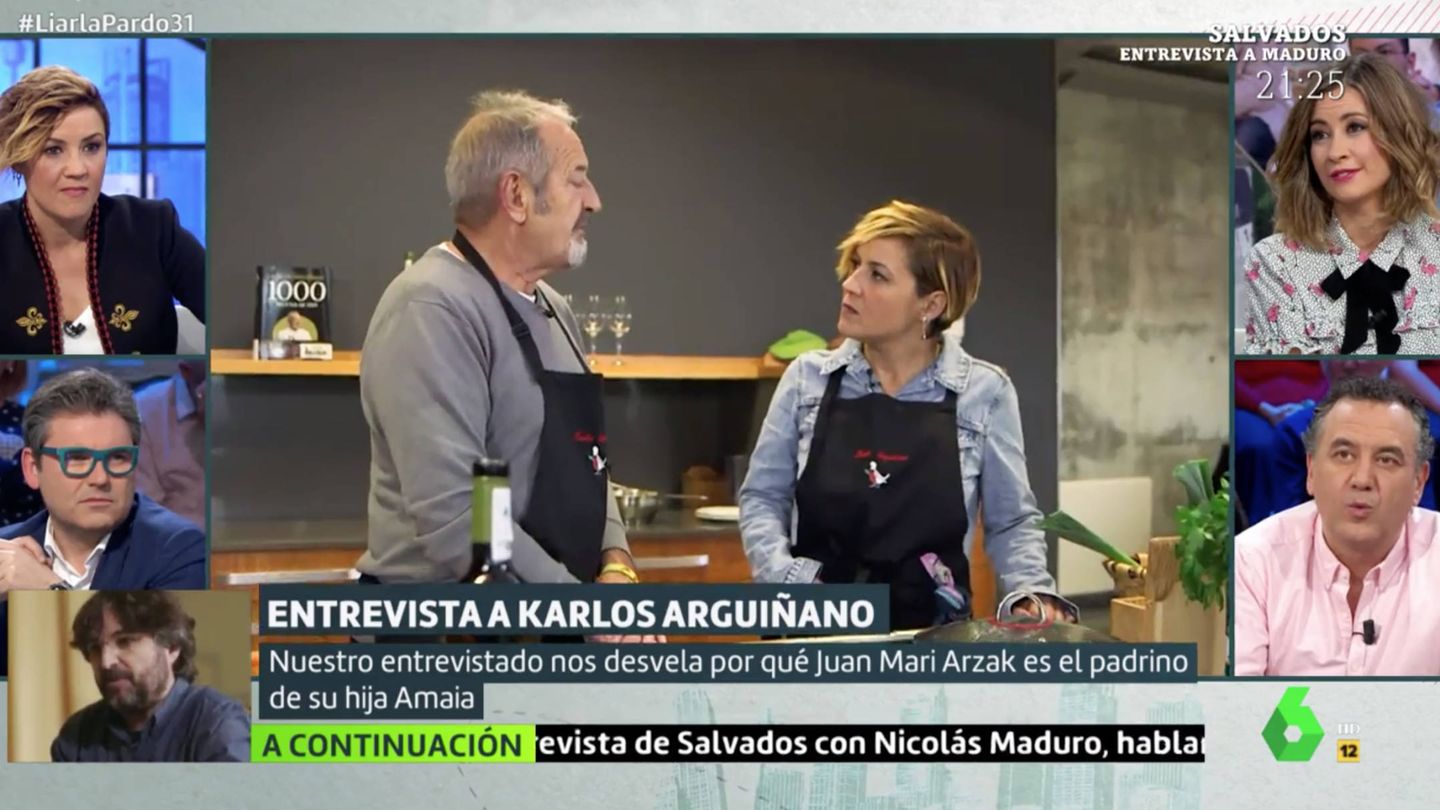 Cristina Pardo entrevista a Karlos Arguiñano en 'Liarla Pardo'. (Atresmedia)