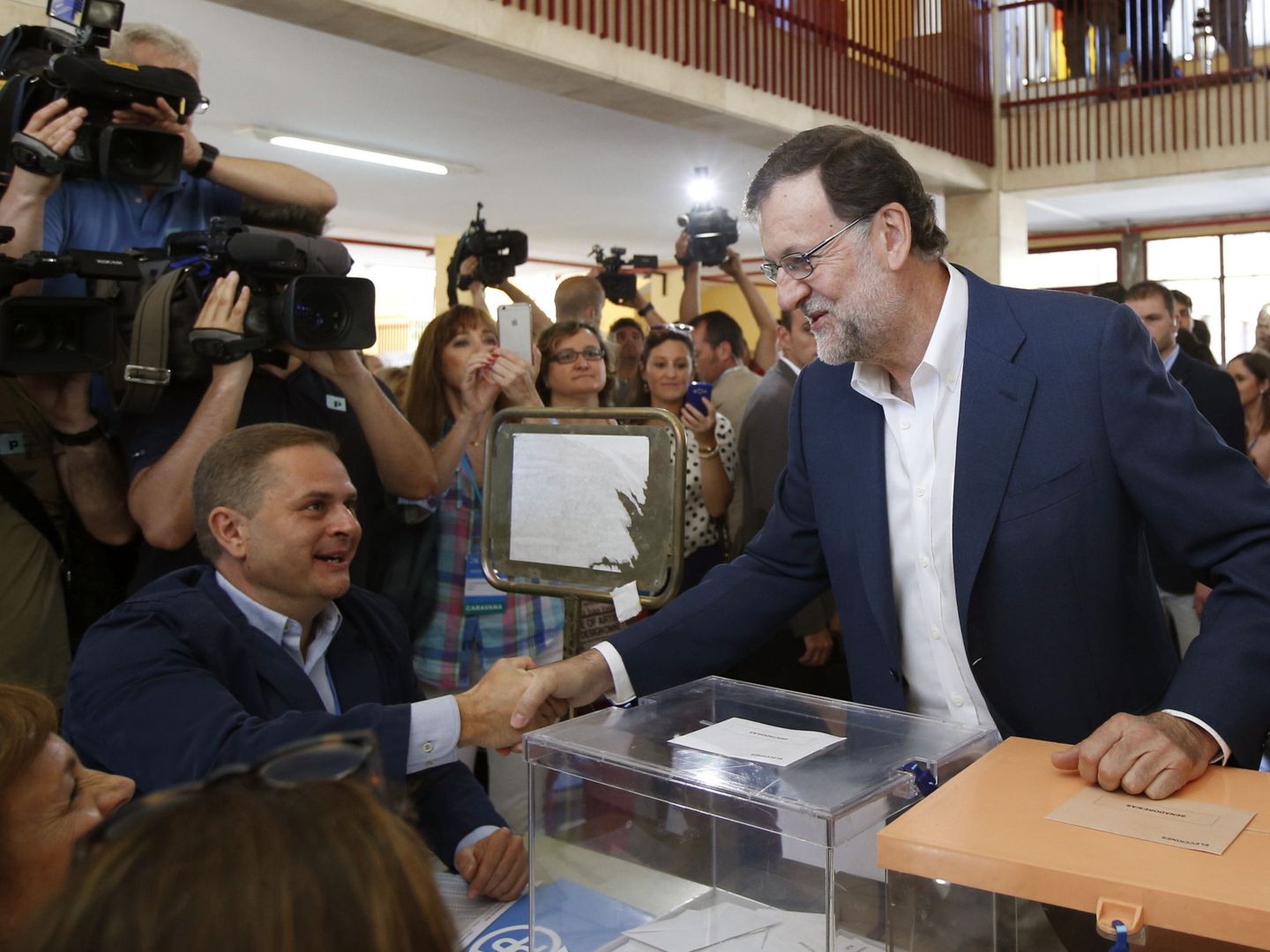 El expresidente del Gobierno Mariano Rajoy, en una votación.