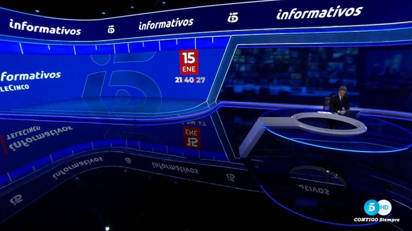 El nuevo plató de 'Informativos Telecinco'. (Mediaset España)