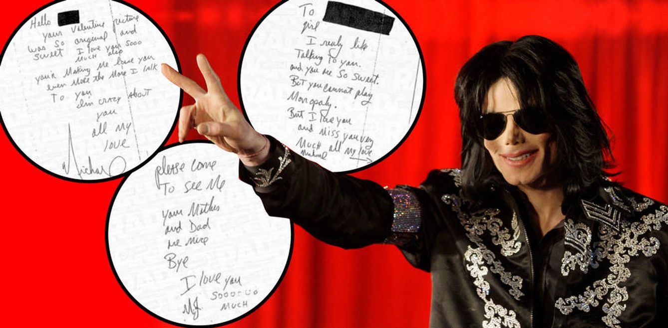 Foto: Michael Jackson y sus supuestas cartas en un fotomontaje de Vanitatis