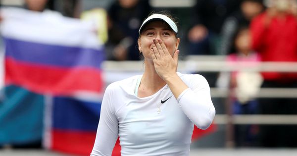 Foto: Sharapova, emocionada por su victoria. (Reuters)