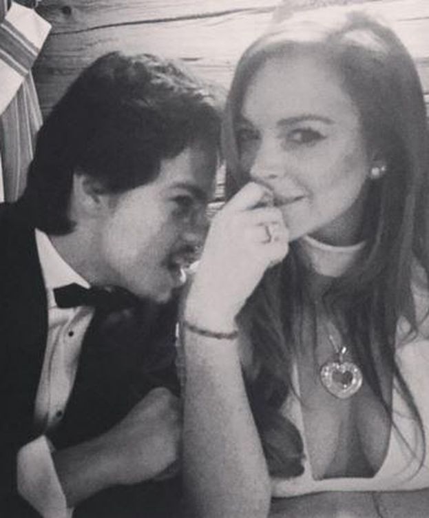 Foto: Egor Tarabasov y Lindsay Lohan en una imagen de Instagram