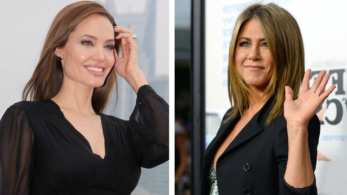 solamente País Situación Reencuentro de Jennifer Aniston y Angelina Jolie (post Brad Pitt) en los  Globos de Oro
