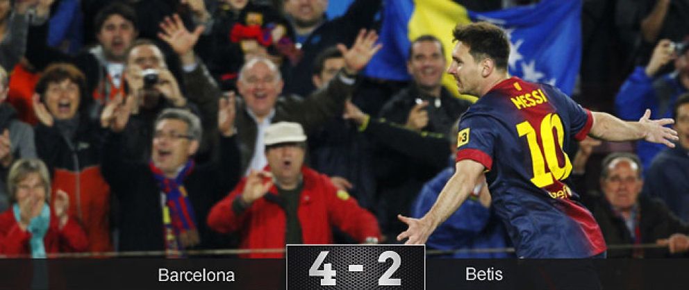 Foto: Messi 'rescata' al Barcelona y acerca aún más el campeonato de Liga
