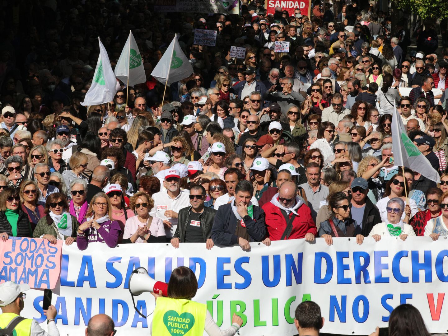 Miles de personas salen a la calle en Andalucía en defensa de la sanidad
