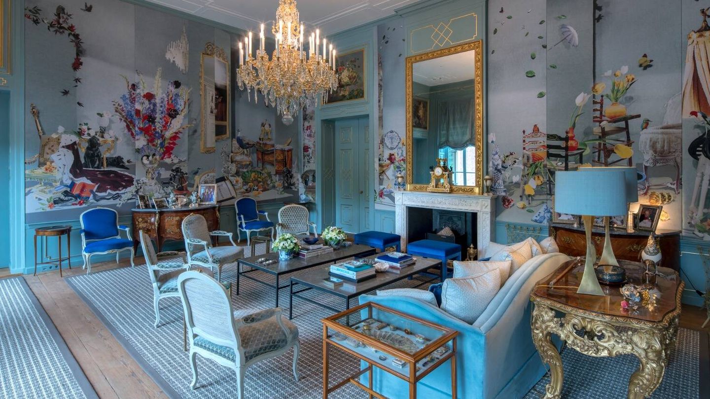 El salón azul de Huis ten Bosch. (Casa Real de los Países Bajos)