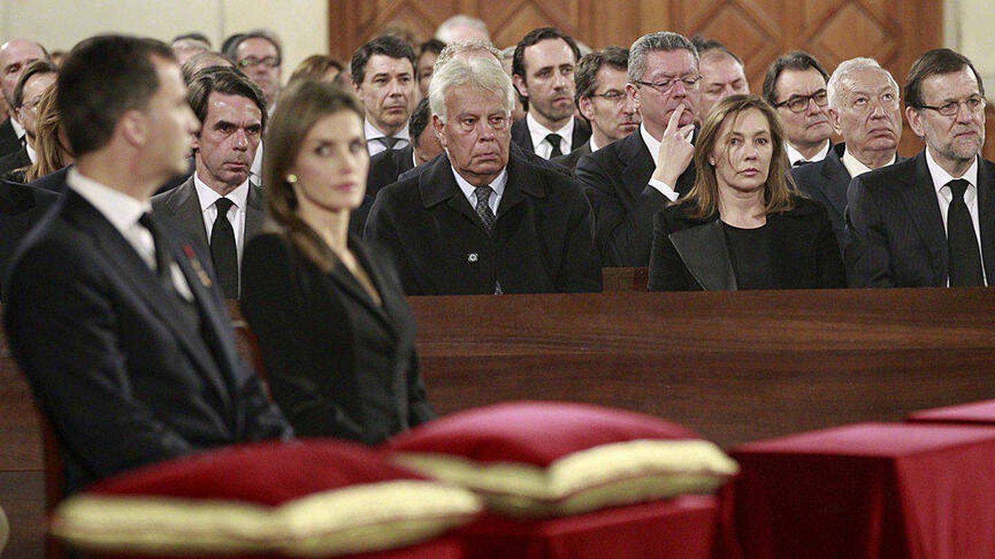 Felipe y Letizia, en el funeral de Estado de Adolfo Suárez. (Getty)