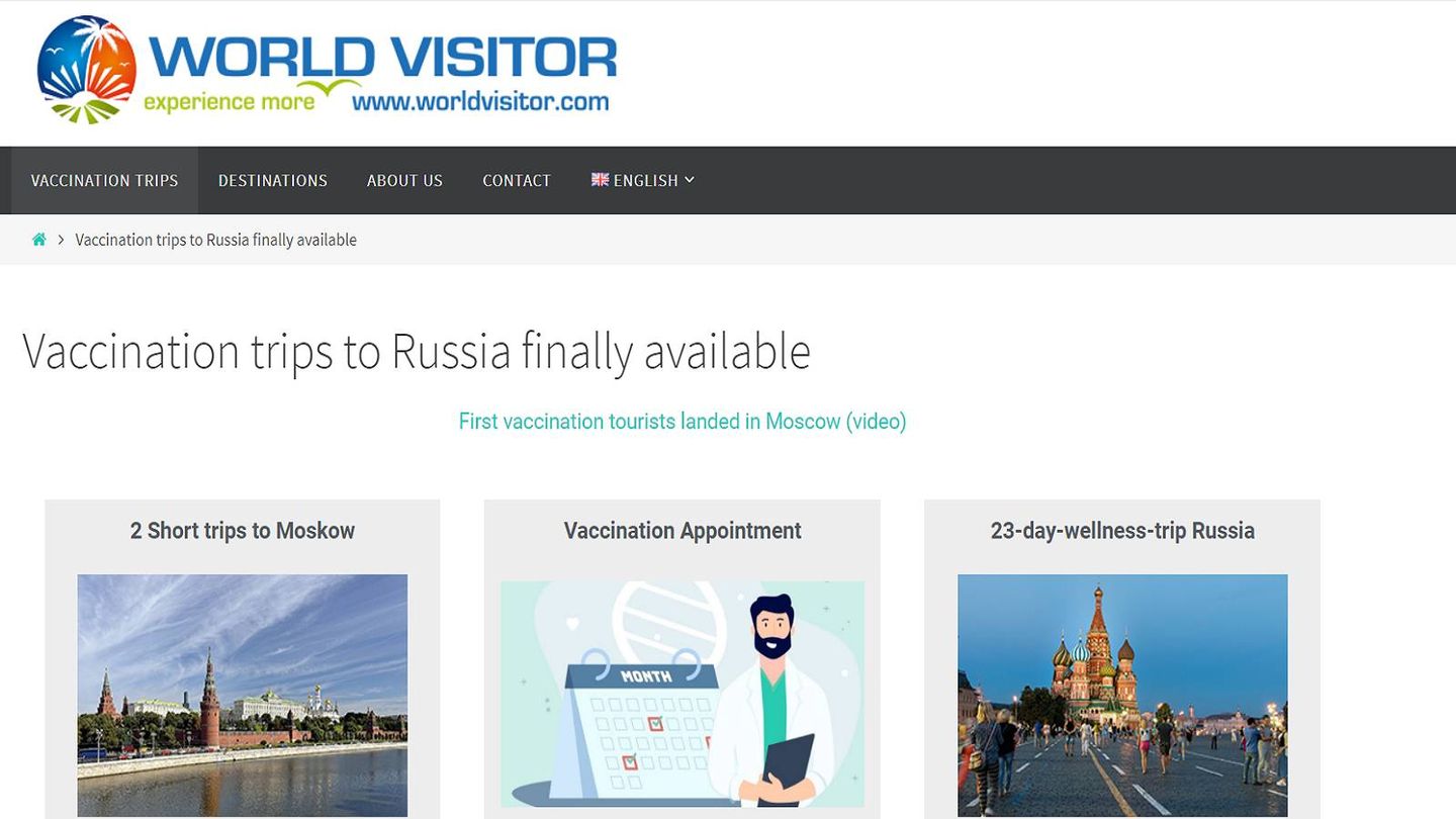 Así es la oferta de World Visitor en su web.