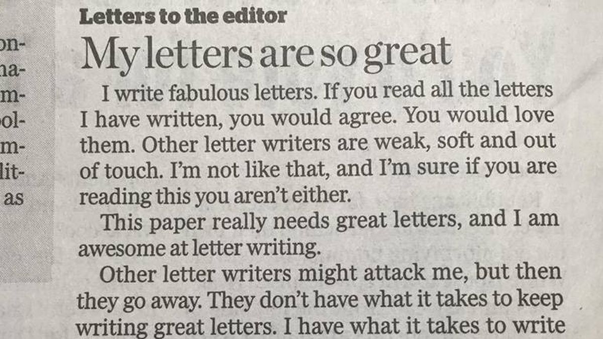¿Es esta la mejor carta al director de todos los tiempos? Aprended, políticos y lectores