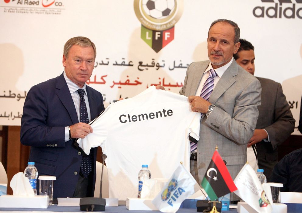 Foto: Javier Clemente, el día que fue presentado como seleccionador de Libia 