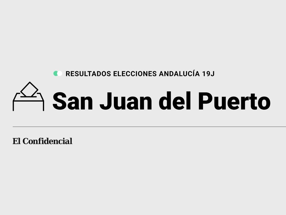 Foto: Resultados en San Juan del Puerto, Huelva, de las elecciones de Andalucía 2022 este 19-J (C.C./Diseño EC)