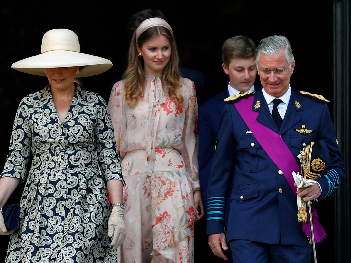 Los reyes de Bélgica y su hija. (Reuters)