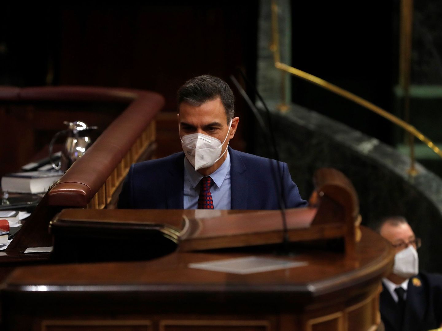 El presidente del Gobierno, Pedro Sánchez, en el Congreso este miércoles. (EFE)