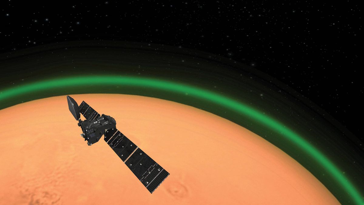 ¿Qué es el misterioso brillo verde que se puede ver alrededor de Marte?