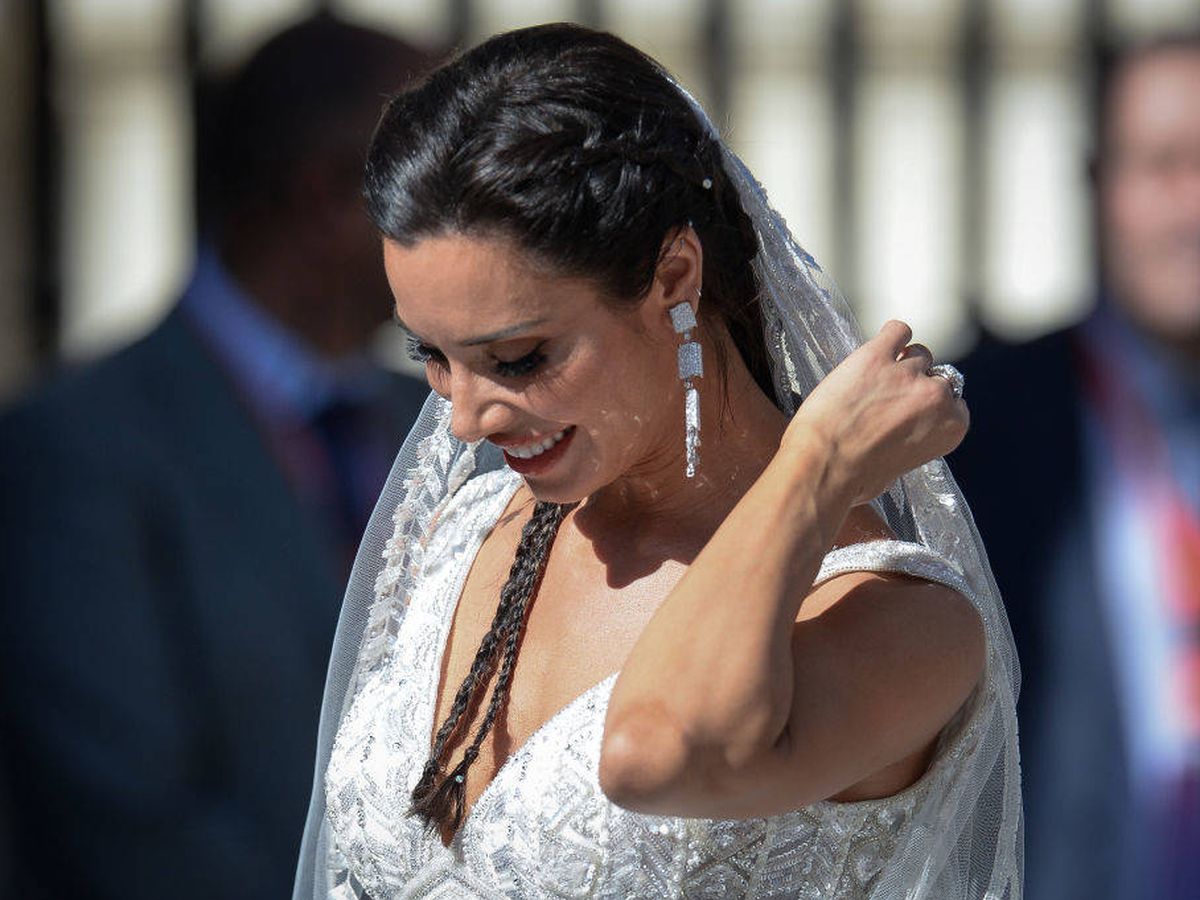 Foto: Pilar Rubio durante su boda en Sevilla. (Getty)