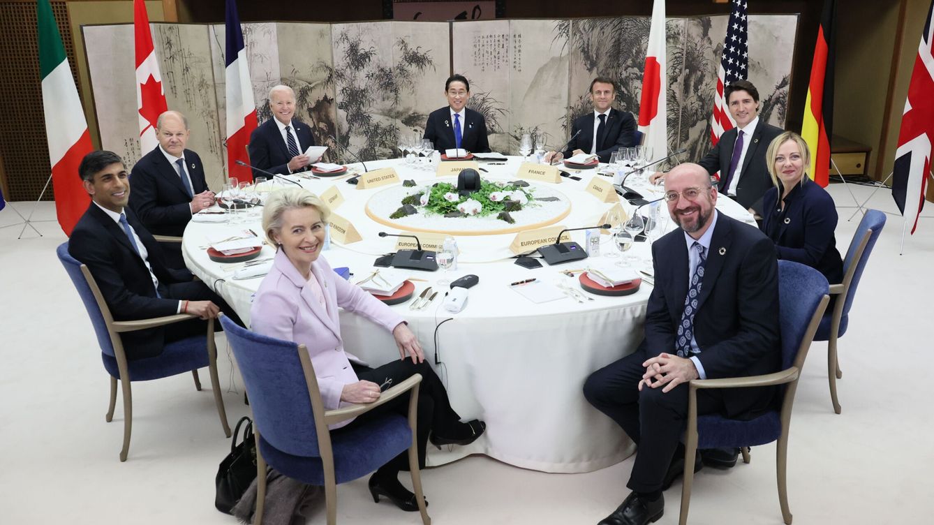 Foto: Reunión del G7 en Hiroshima, este viernes. (EFE)