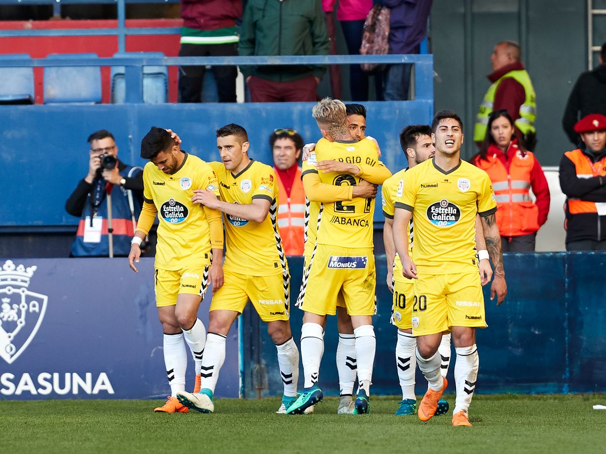Foto: Jugadores del CD Lugo celebran un gol. (Europa Press)