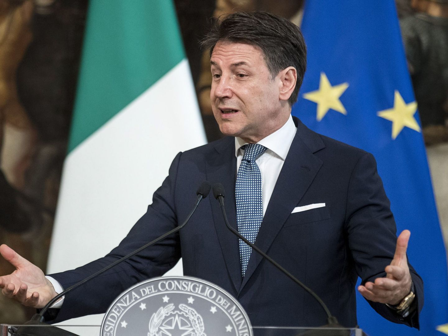 El presidente italiano, Giuseppe Conte. (Reuters)