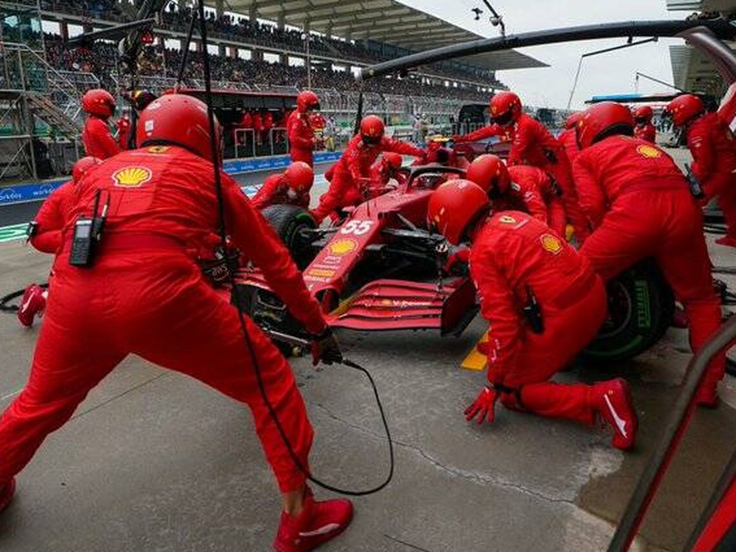 La remontada de Sainz confirmaba la evolución de Ferrari con su motor, aunque la parada en boxes frenara un mejor resultado
