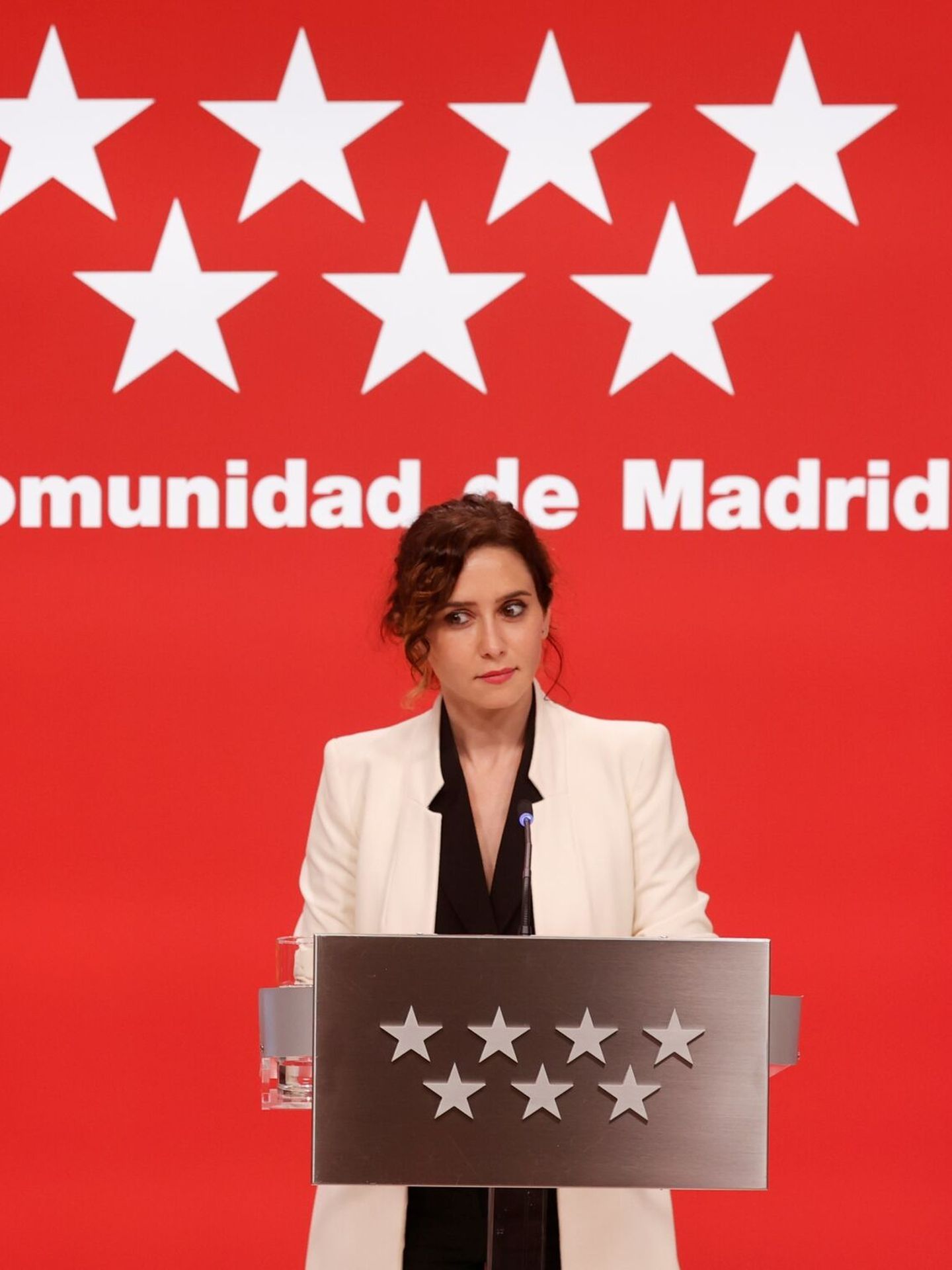 Isabel Díaz Ayuso, en la Real Casa de Correos de Madrid. (EFE/Javier Lizón) 