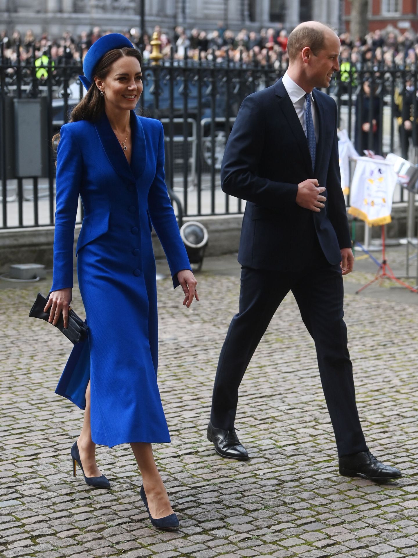 Kate Middleton y el príncipe Guillermo, en la abadía de Westminster. (EFE/Neil Hall)