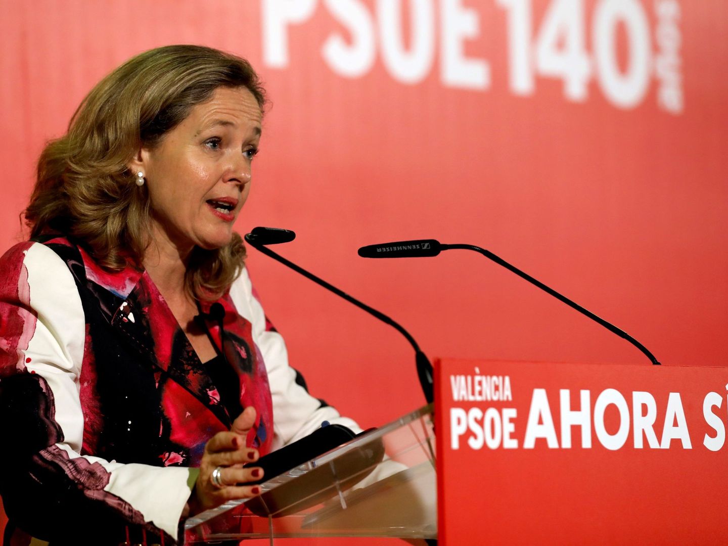 La ministra de Economía en funciones, Nadia Calviño. (EFE)