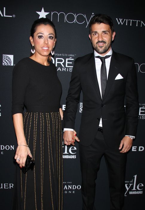 Foto: El jugador David Villa y su mujer, Patricia González, durante la gala Icons of Style en Nueva York (Gtres)