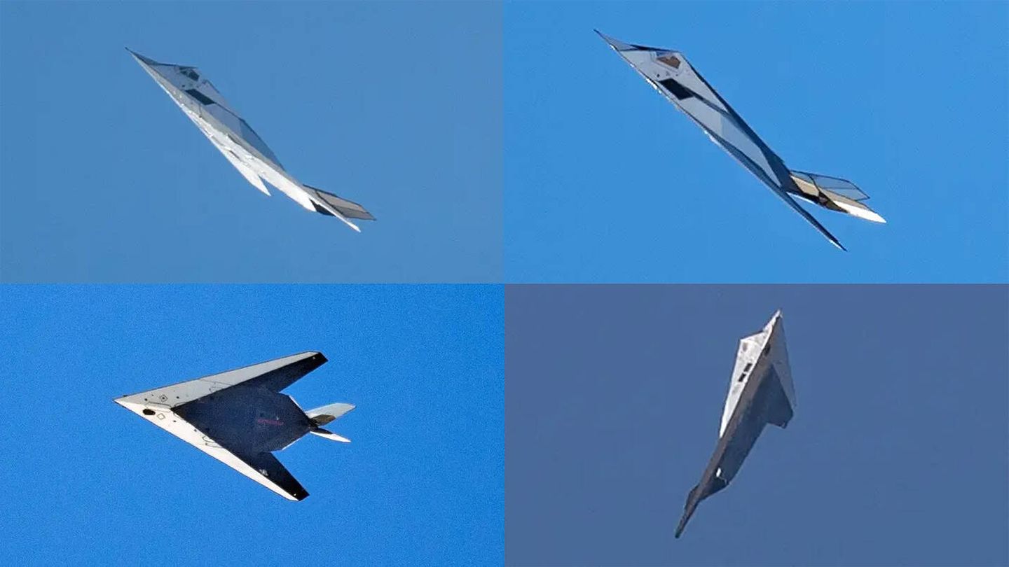 Un F-117 con otro revestimiento de prueba fotografiado hace unos meses. 