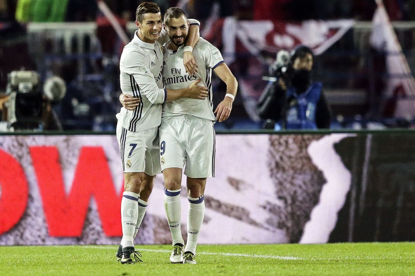Benzema y Cristiano, los únicos goleadores del Madrid en Japón. (Kiyoshi Ota/EFE/EPA)