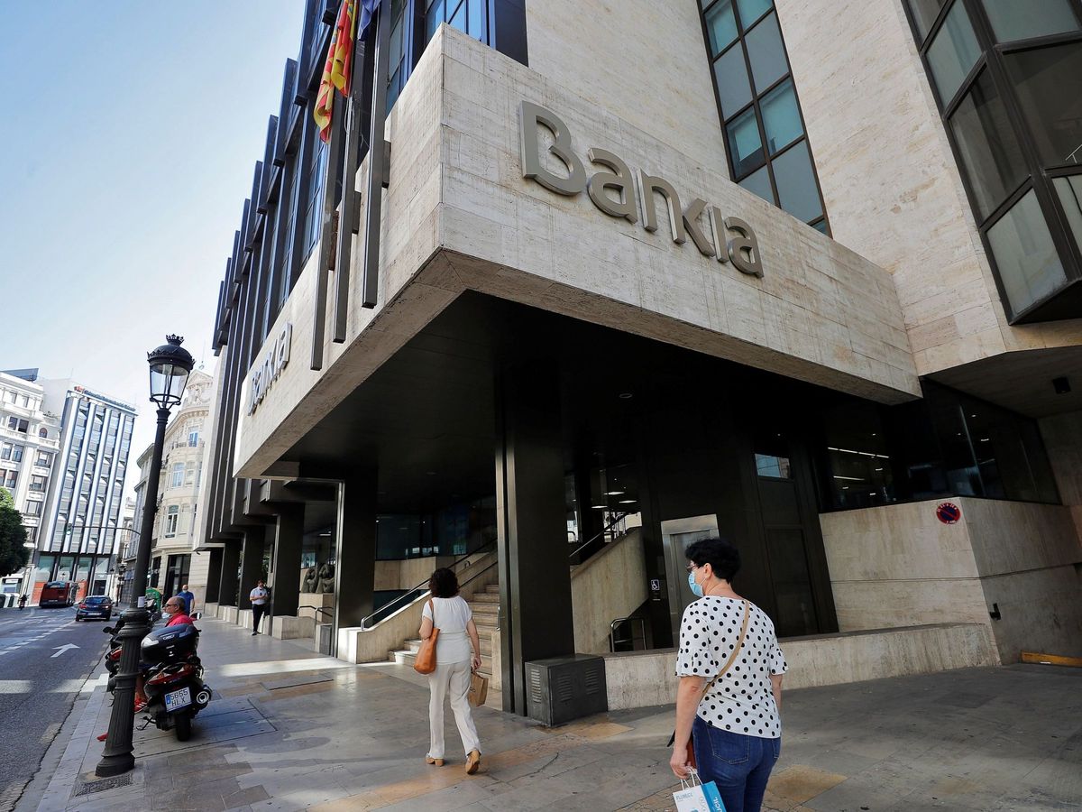 Foto: Imagen tomada este viernes de la sede social de Bankia.
