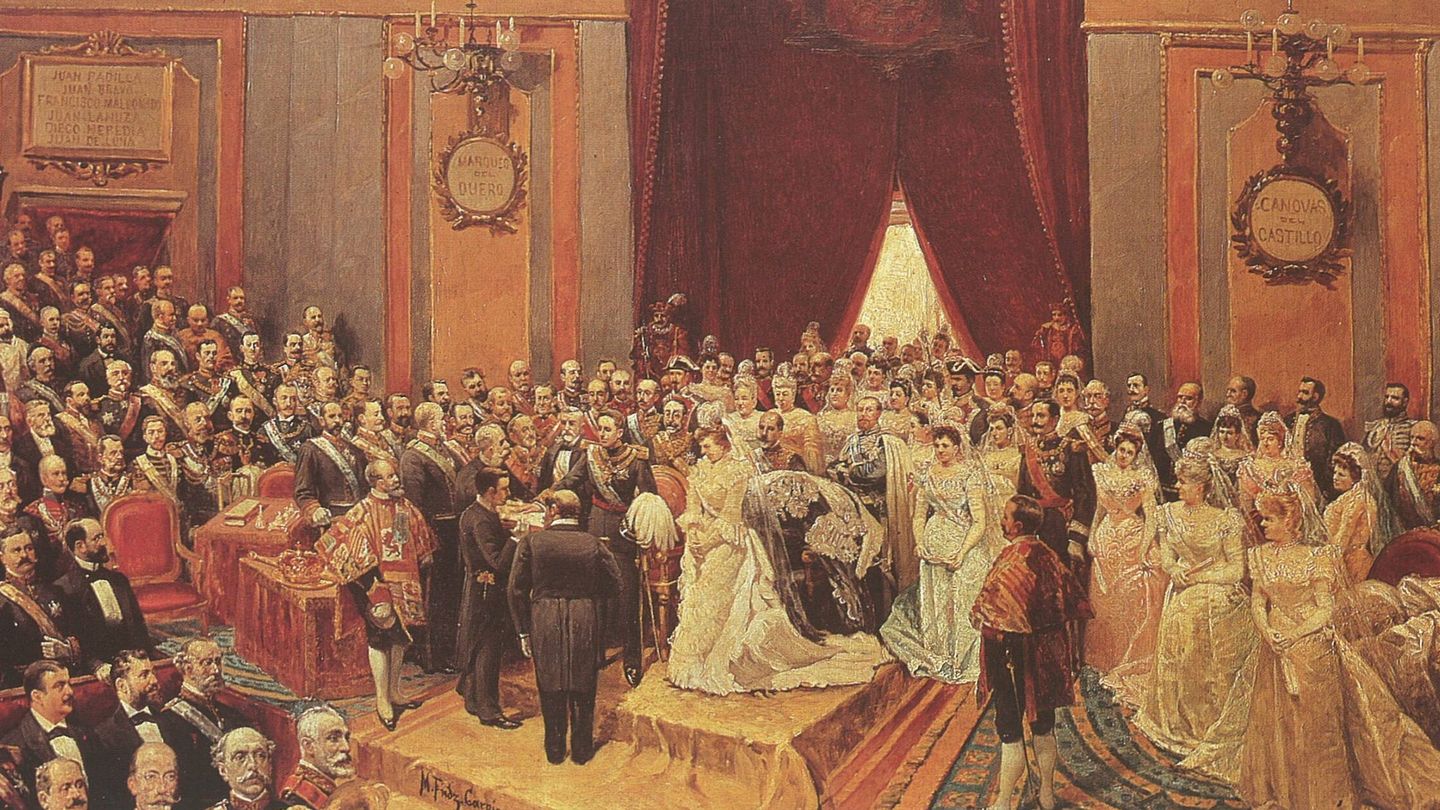 El Rey Alfonso XIII jura la Constitución de 1876 en el Congreso de los Diputados el 17 de mayo de 1902. (Manuel Fernández Carpio)