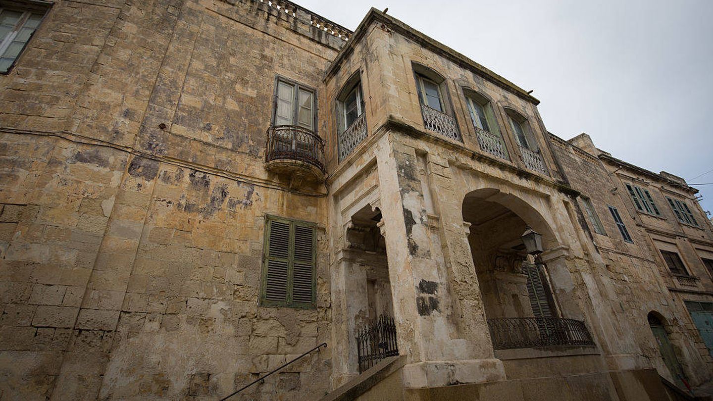 Una vista de la fachada de Villa Guardamangia, en Valletta. (Getty)