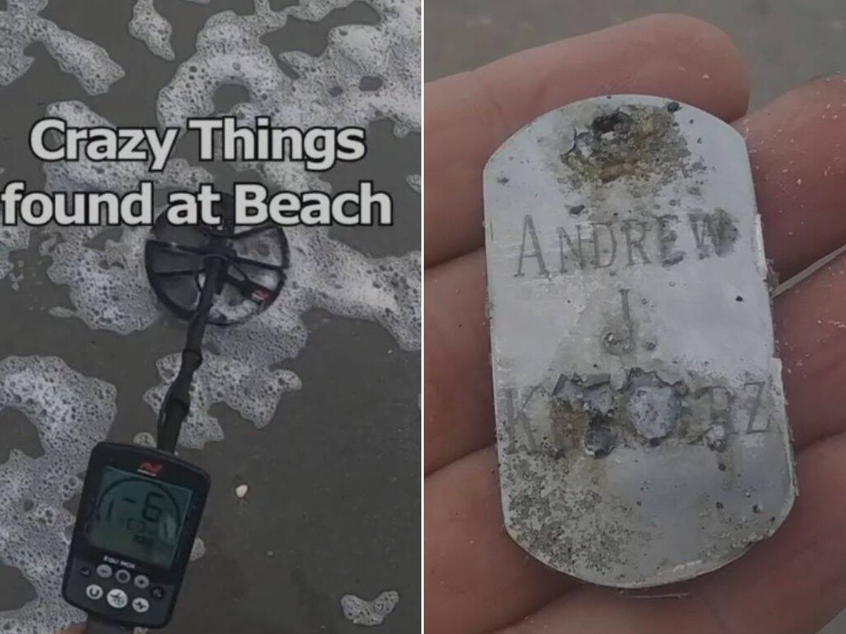 Foto: Un hombre que busca tesoros en la playa con esta tecnología muestra lo que se encuentra (TikTok/@detectormoe)