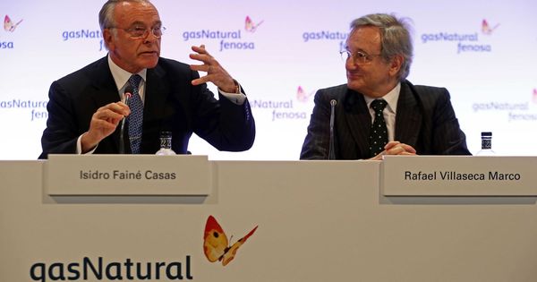 Foto:  El presidente Gas Natural Fenosa, Isidro Fainé, y el consejero delegado, Rafael Villaseca. (EFE)