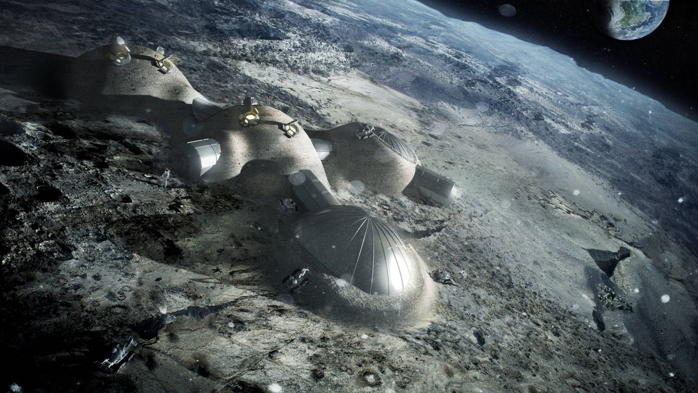 Una base lunar diseñada por la ESA y la firma de arquitectura Foster Partners