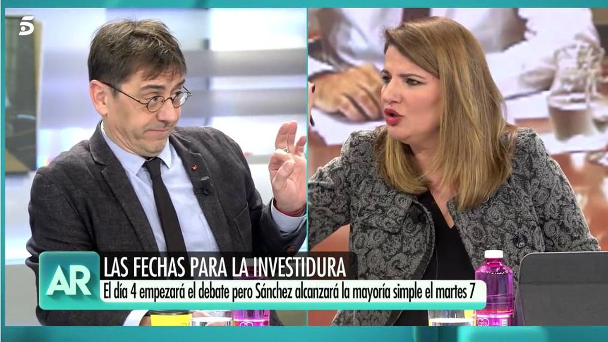 Tenso enfrentamiento entre María Claver y Monedero: "No seas un impresentable"