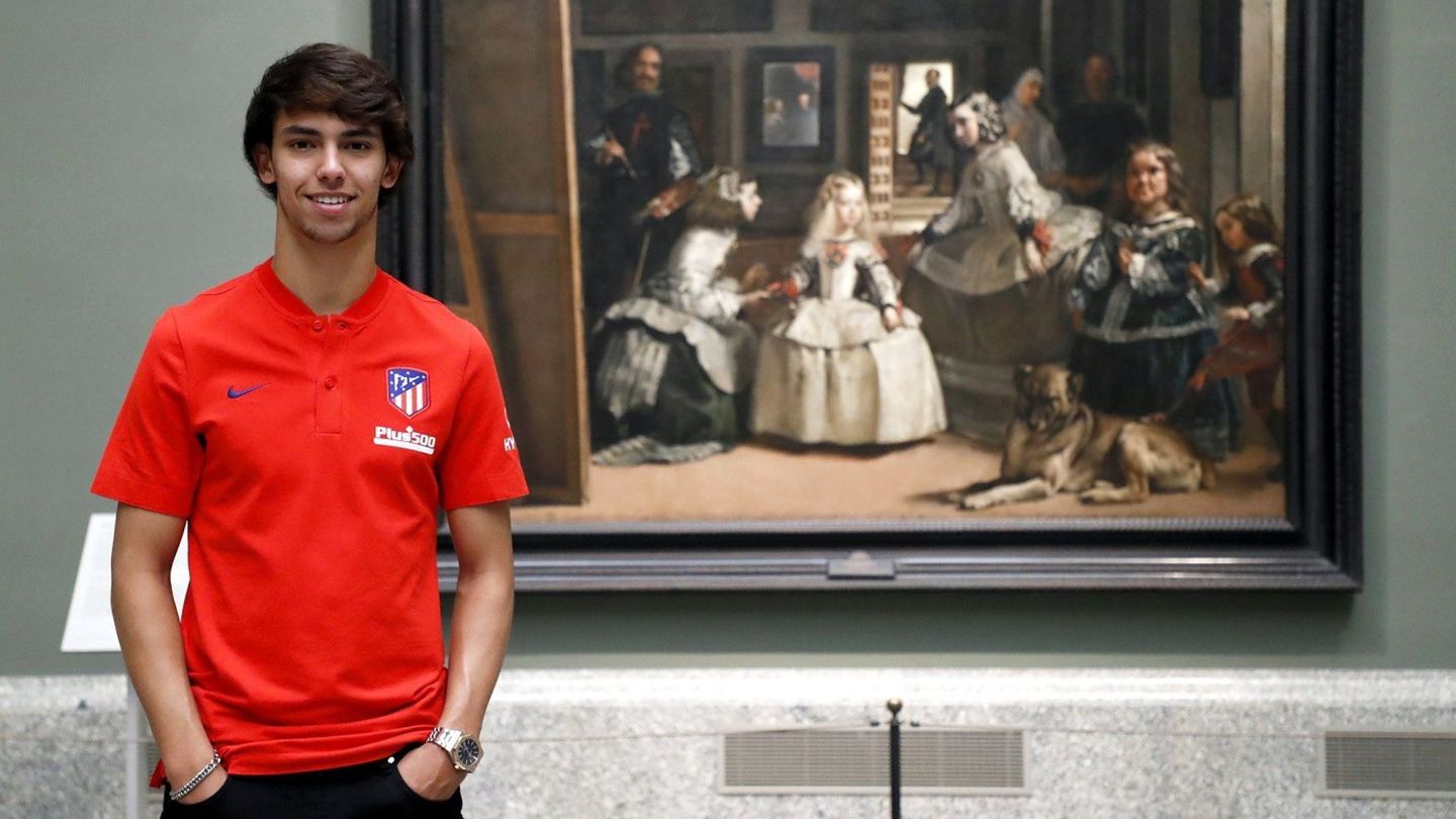 Joao Félix en el Museo del Prado. (EFE)
