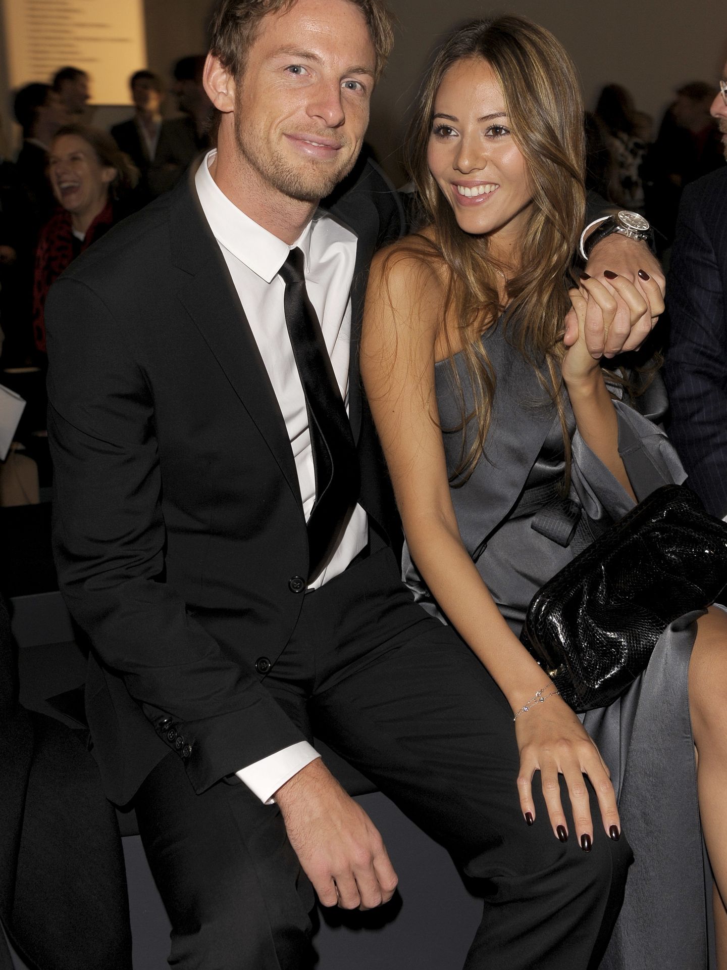 Jenson Button y Jessica Michibata en una imagen de archivo. Enero de 2010 (I.C.)