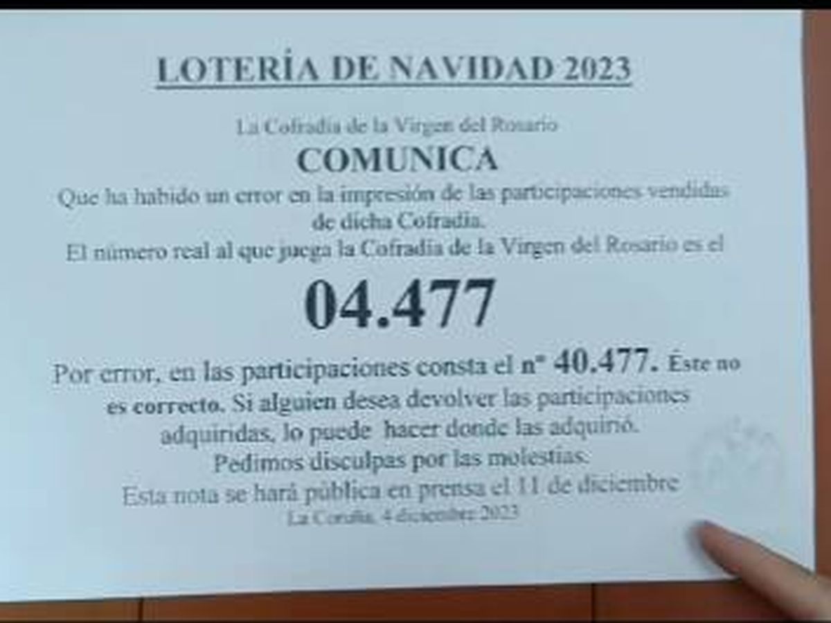 Foto: La cofradía ha corregido el número y lo ha hecho público. (Voces de A Coruña)