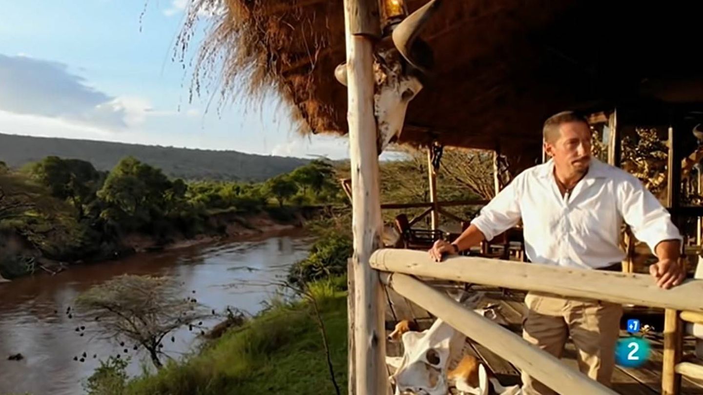 Jorge Alesanco en su casa, en la reserva de Masái Mara. (TVE)