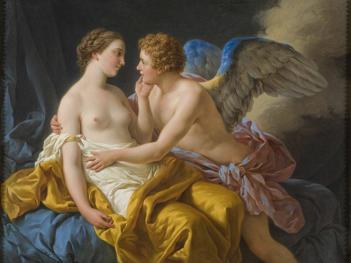 Foto: Cupido y Psique. Louis-Jean-François Lagrenée. 1767. Museo Nacional de Estocolmo