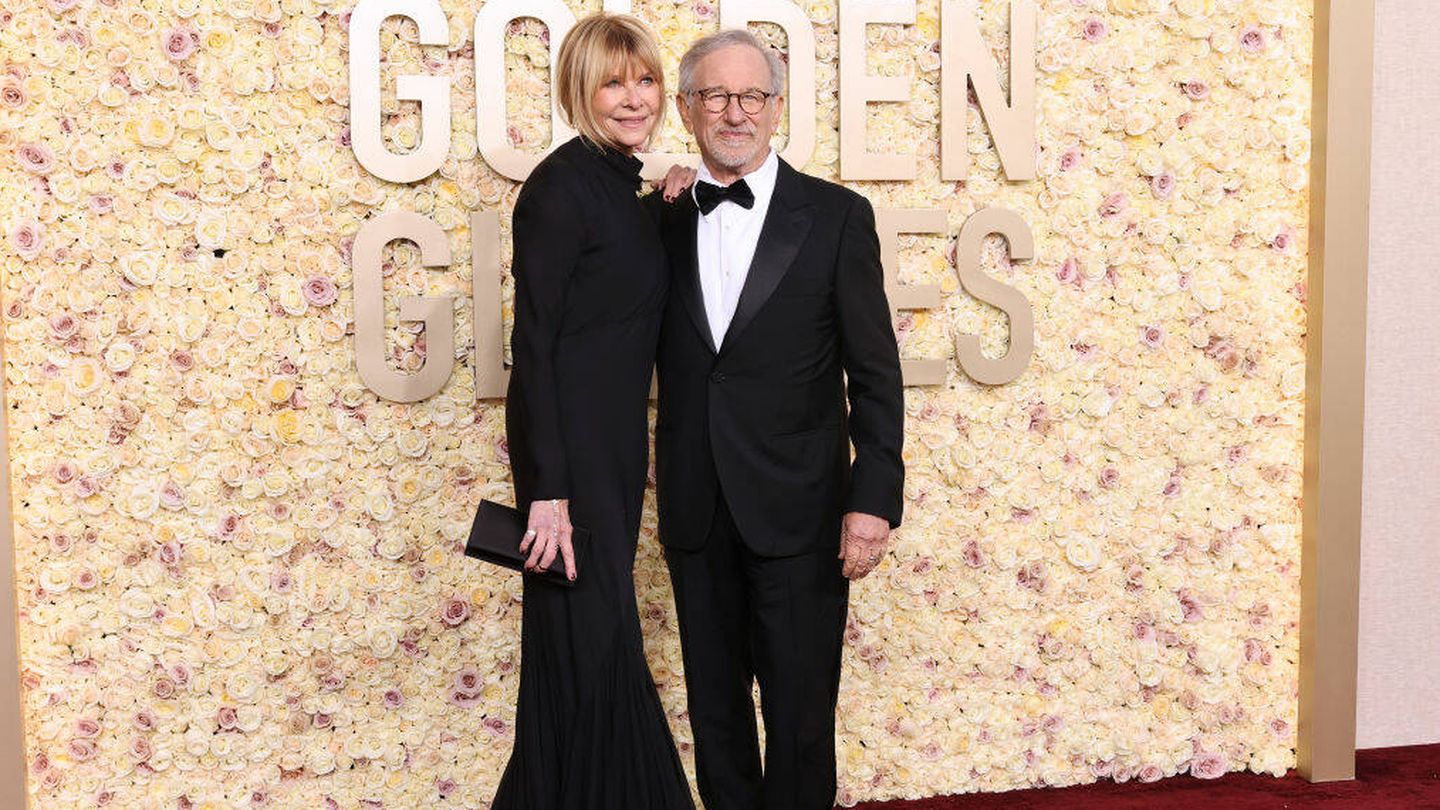 Steven Spielberg y Kate Capshaw. (Getty Images)
