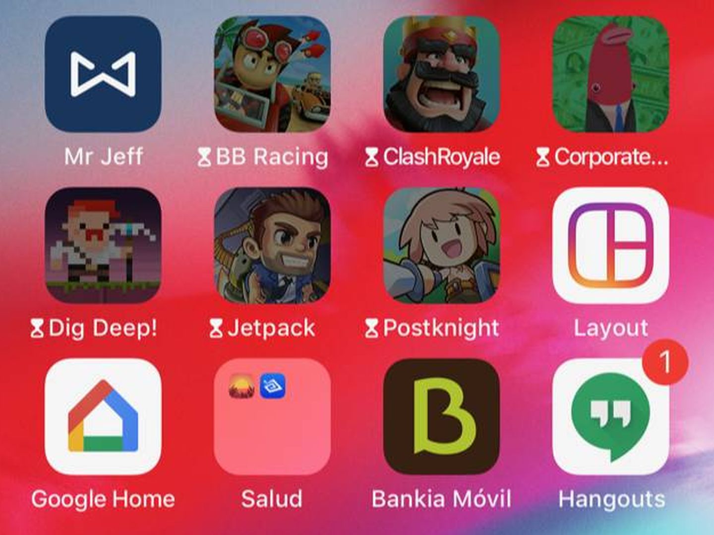 Vista de los iconos cuando has sobrepasado el tiempo en iOS 12. (Apple)