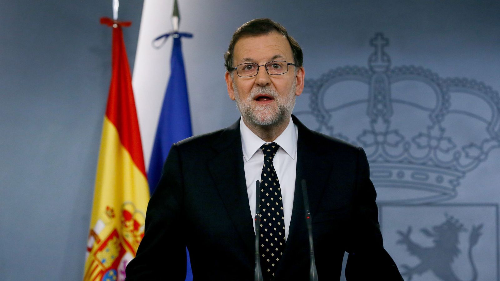 Foto: Rueda de prensa de mariano Rajoy, tras su entrevista con el Rey, el pasado 22. (EFE)