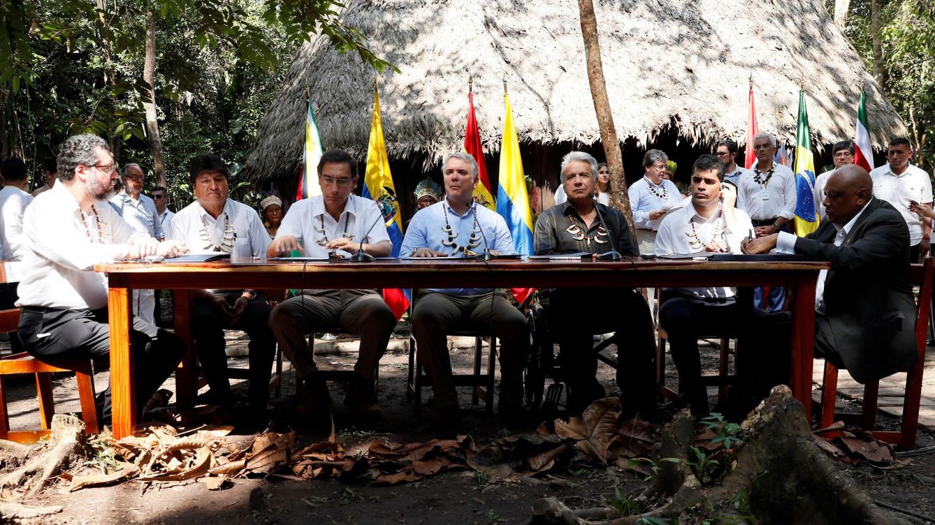 Foto: Los presidentes de los países amazónicos discuten fórmulas para la preservación de este ecosistema. (EFE)