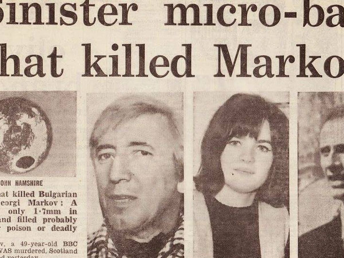 Foto: Recorte de prensa inglesa de la época con la noticia del asesinato de Markov