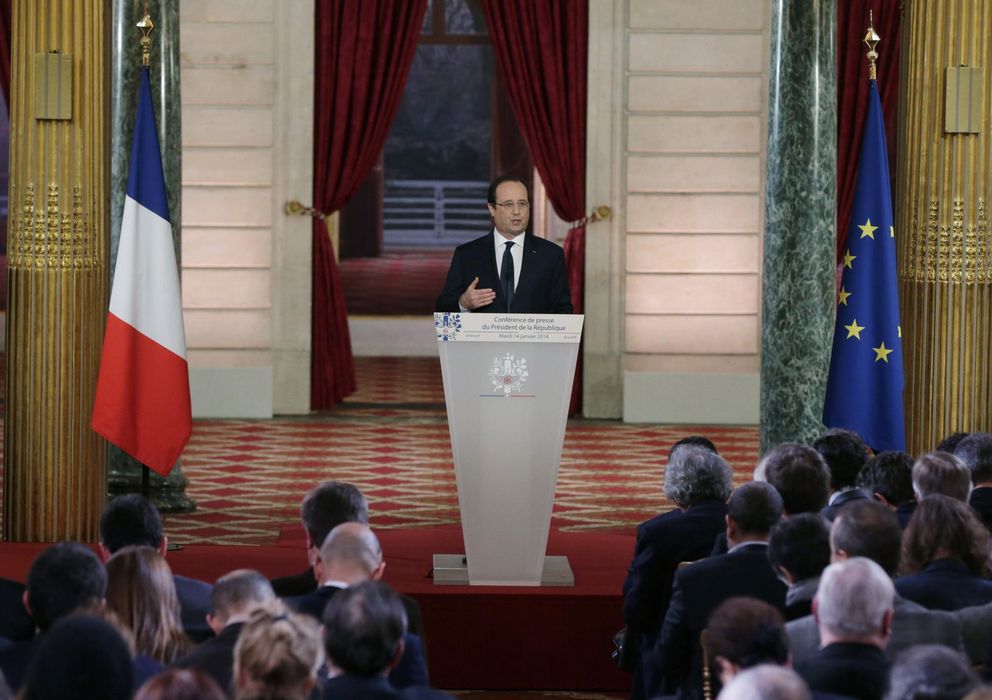 Foto: El presidente francés, Françoise Hollande, durante la conferencia de prensa en París (Reuters).