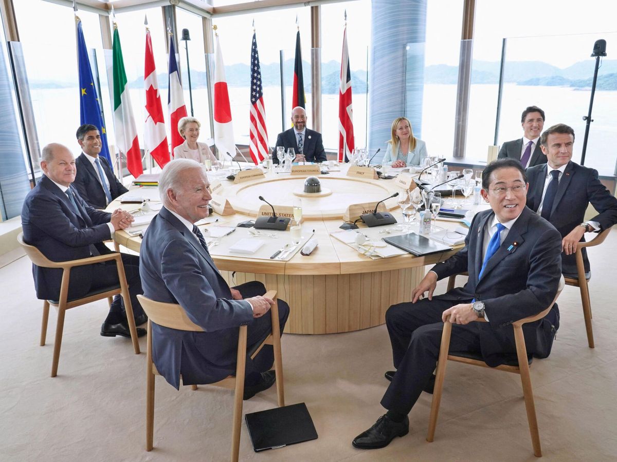 Foto: El presidente de EEUU, Joe Biden, en la reunión del G7 em Hiroshima (Japón). (Reuters/Kyodo)